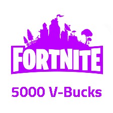Fortnite 5,000 v-bucks card